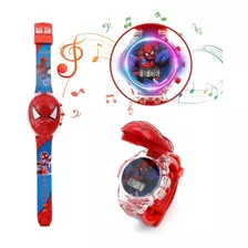 Reloj Niños Digital Luces Tapa Personajes Infantiles Navidad