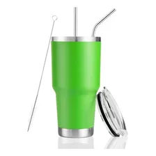 Vaso Termico De Acero Inoxidable De 30 Onzas Con Tapa-verde