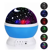 Lampara Proyector De Estrellas Luces Led Niños Usb O Pilas Color De La Estructura Azul