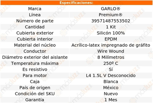 Jgo Cables Bujias Pontiac Sunburst L4 1.5l 85 Garlo Premium Foto 2