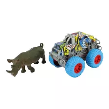 Carrinho Monster Truck Fricção Com Rinoceronte - Bbr Toys