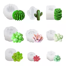 Moldes Silicona Velas Cactus Suculentas Plantas Cera Resina