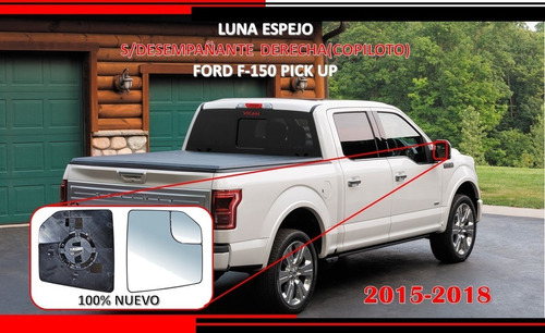 Luna Espejo S/desemp C/mirilla Ford F-150 2015-2018 Derecha Foto 3