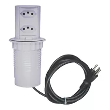 Torre De Tomada Embutir Pop 2 Tomadas 20a 3520w Branca Cor Branco