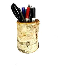 Wood Pen Holder Handmade Wooden Pot For Accessories Pen...