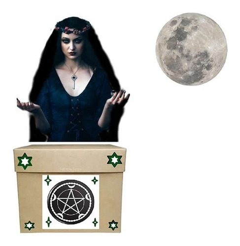 Kit Brujería Caja Misterio Wicca Esoterismo 15 Pzs Bruja