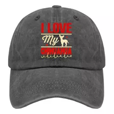 I Love My Chihuahua Cap America Hat Pigmento Negro Sombrero