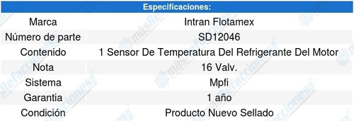 Sensor Refrigerante Cts Ford Focus Zx3 2.0l L4 00-01 Intran Foto 3