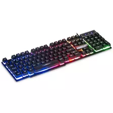 Teclado Usb Com Iluminado Rgb Exbom Bk-152c