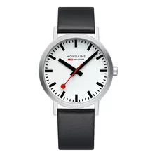 Reloj Mondaine Classic, Esfera Blanca, Cuarzo, 40mm