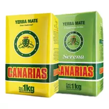 Canarias Yerba Mate Combo Clásica + Serena X2 U Natural 1 Kg