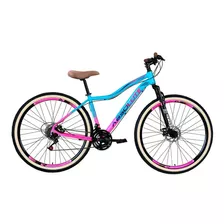 Mountain Bike Absolute Hera 2023 Aro 29 15 21v Freios De Disco Mecânico Cor Azul-celeste/rosa