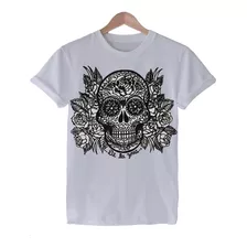 Remera Remeron Blanco Estampado Mujer Dama Hombre Calavera 