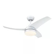 Ventilador De Techo 421a Blanco Brillante Decorativo Luz 24w Cantidad De Aspas 3 Diámetro 107 Cm Material De Las Aspas Abs