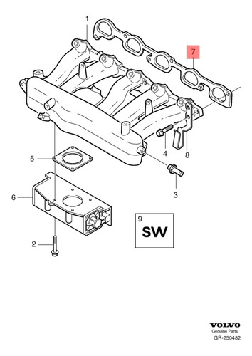 Empaque Admisin Volvo Xc90 2002-2014 9458534 Foto 4