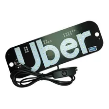 Letreiro De Led Uber Identificação Placa Luminosa Carro Usb