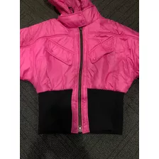 Chamarra Fila Bomber Rosa Mujer Estilo Ochentas Noventas 