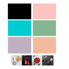 Set X6 Fondo Liso Colores Fotografia Redes Mate Reversible Color Surtido 4