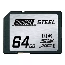 Hoodman 64gb Sdxc Memory Card Raw Steel Class 10 Uhs-1