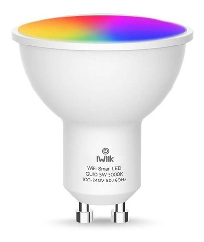 Lampara Led Smart Foco Rgb Multicolor Gu10 Wifi  App Full