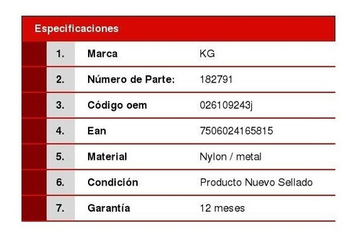 1 Polea Tensora Distribucion Kg Cabrio 2.0l 96/02 Foto 2