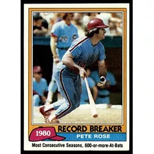  1981 Topps Baseball 205 Pete Rose Philadelphia Phillies Rb 