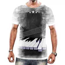 Camisa Camiseta Instrumento Piano Teclado Teclas Arte Som 3