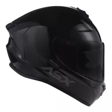  Capacete Asx Draken Solid Preto Brilhante + Viseira Fumê