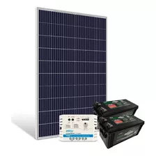 Kit Energia Solar Off Grid C/ Bateria 330wp -até 1.113wh/dia