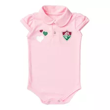 Body De Bebê Fluminense Camisa Polo Oficial