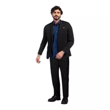 Costume Docthos Terno Masculino Alfaiataria Slim Malha Lisa