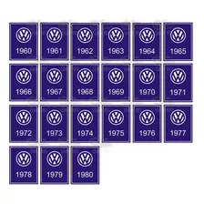 Adesivo De Anos Volkswagen Interno Para Vidro Carros Antigos