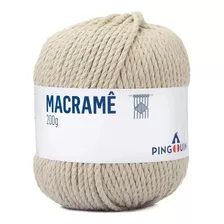 Fio Linha Pingouin Macramê 200g - 100% Algodão Cor 4751 - Areia Da Praia