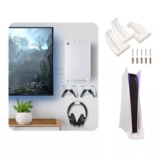 Kit Soporte Pared Ps5 + 2 Sop Gamepad + Soporte Auriculares