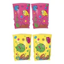 Kit 2 Boias Braço Estampada Infantil Inflável 25x15cm Yazi