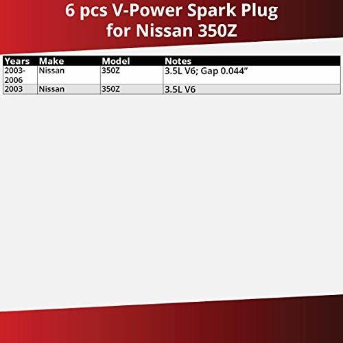 Ngk V-power 6pcs Bujas Nissan 350z 03 06 3.5l V6 Kit Set Tu Foto 2