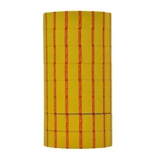 Etiquetas De Precio - Red Reverse Print On Yellow Sale Price