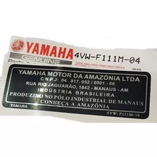 Adesivo Indústria Brasileira Original Todas Yamaha