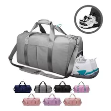 Maleta Deportiva Gym Viaje Mochila Fitness Moda Color Gris