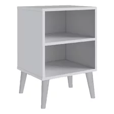 Mesa De Luz Auxiliar 2 Estantes Blanco Mdp LG Amoblamientos