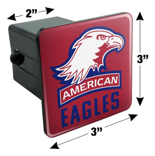 American University Eagles Logo Tow Trailer Hitch Cover Plug Foto 5
