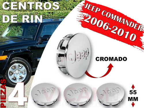 Kit De 4 Centros De Rin Jeep Commander 2006-2010 55 Mm Foto 2