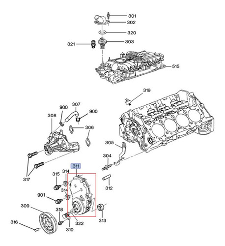 Tapa Distribucion Chevrolet G20 5.0l V8 1990 Foto 5