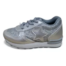 Zapatilla Klivers Deportiva Art 106 Con Cordon Glitter 19/28