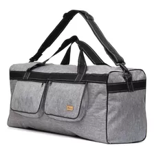 Bolso De Viaje N°3 Tela Melange Gris