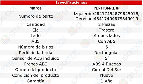 Mazas Traseras Con Abs National Commercial Chassis 1991 Foto 5