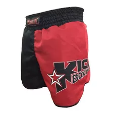 Calção / Short Kickboxing - Starfighter- Cavado - Preto/verm