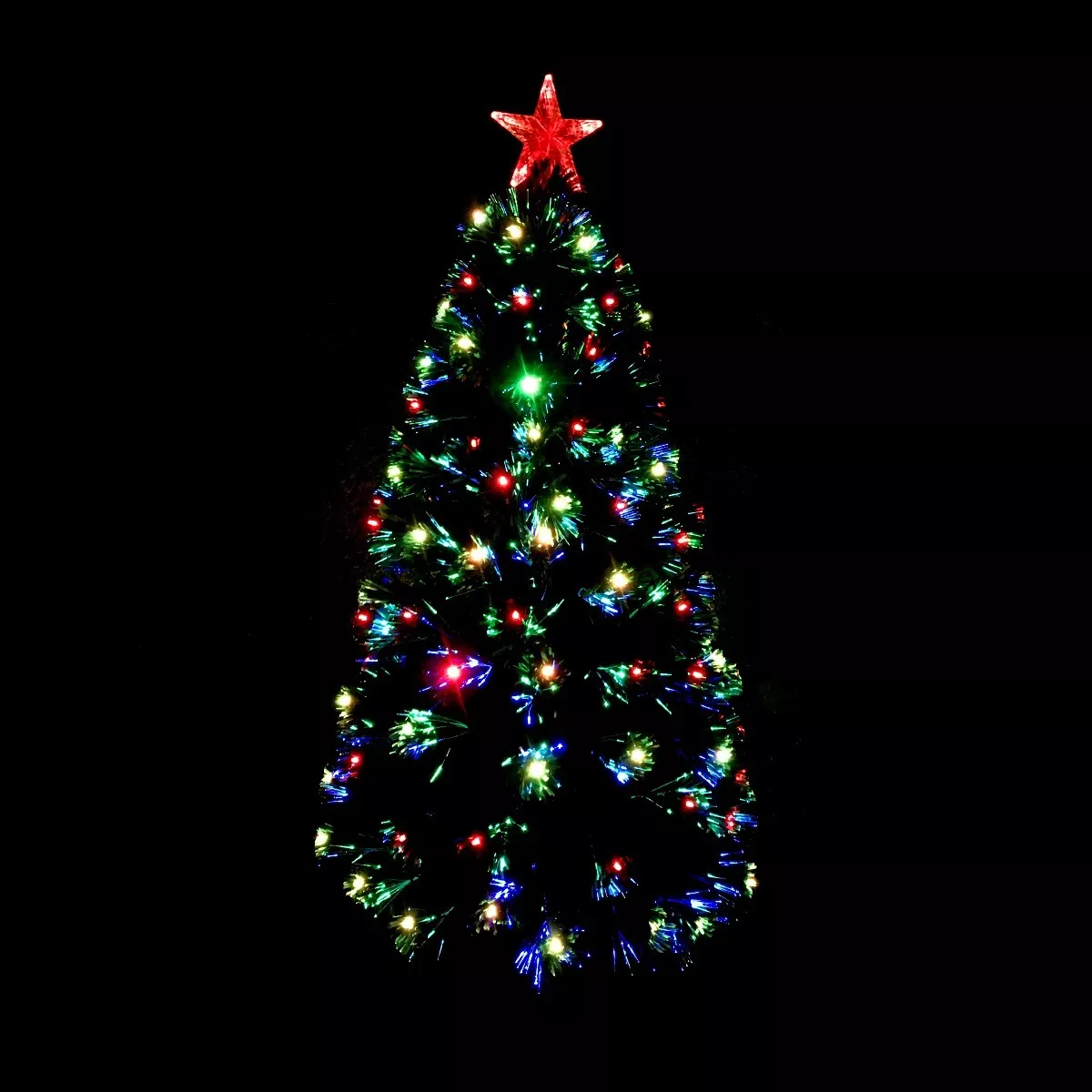 Arbol Navidad Fibra Optica Y Luces Led 90 Cm Decoracion