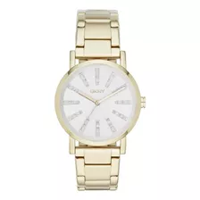 Reloj Mujer Dkny Ny2417 Malla Color Dorado