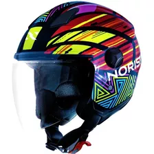 Capacete Aberto Norisk Orion Diversos Gráficos E Cores Desenho Journey - Amarelo Tamanho Do Capacete 56